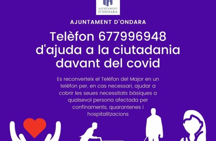 Ondara habilita un número de teléfono de ayuda a la ciudadanía frente a la COVID