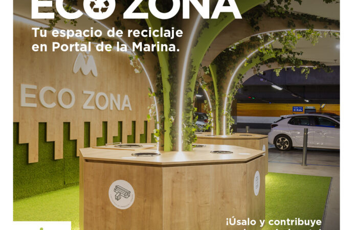 Portal de la Marina estrena su nueva Eco Zona, un espacio de reciclaje