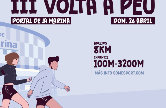 III Volta a Peu de Portal de la Marina, una cursa en beneficio de la Asociación Marina TEA