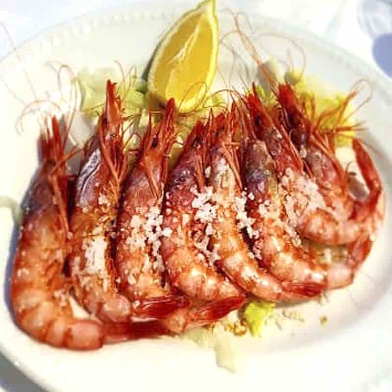 Gambas rojas de Denia con limón