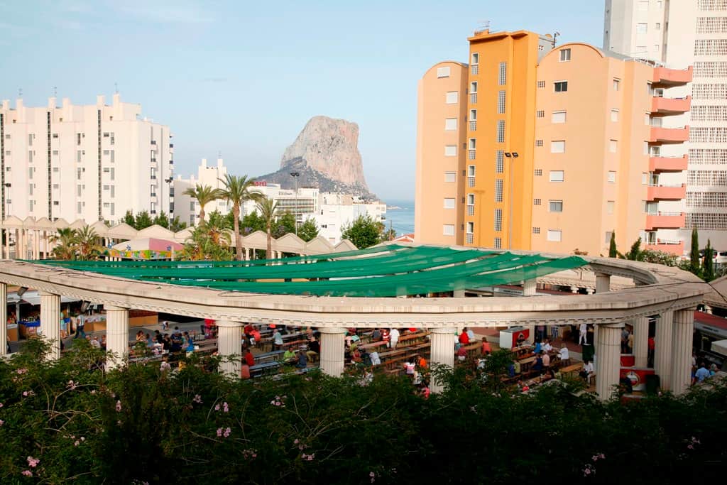 Feria de Calpe vista desde arriba