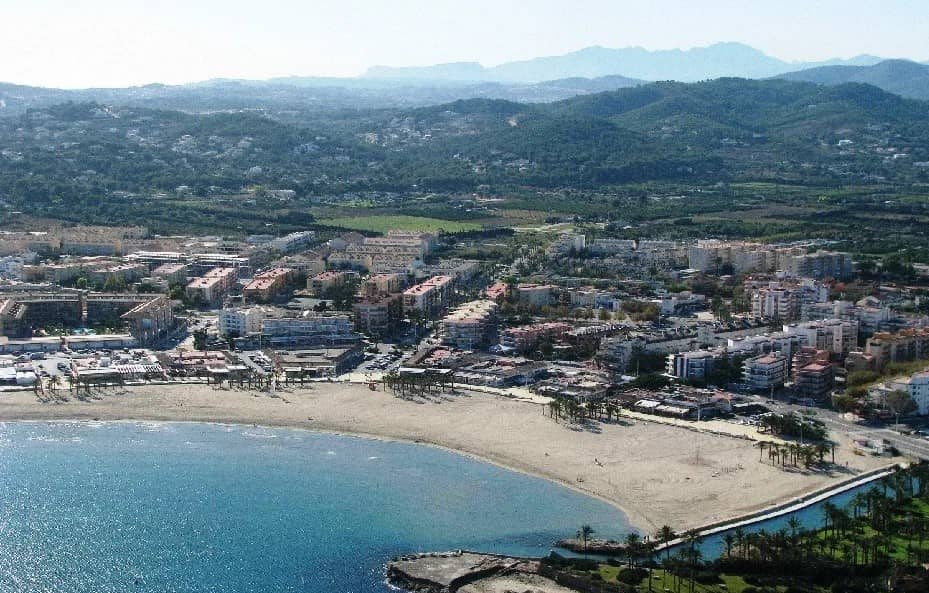 Playa del Arenal de Jávea, vista aérea