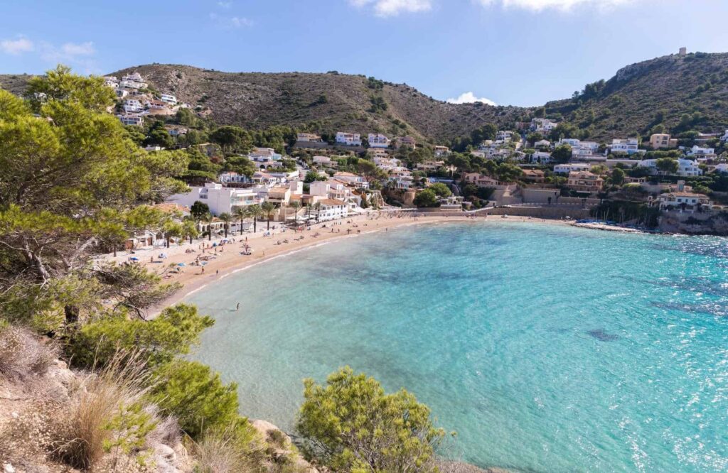 Playa el Portet de Moraira, vista desde arriba