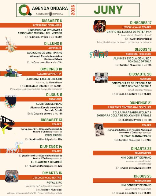 XXSS AGENDA ONDARA 2025