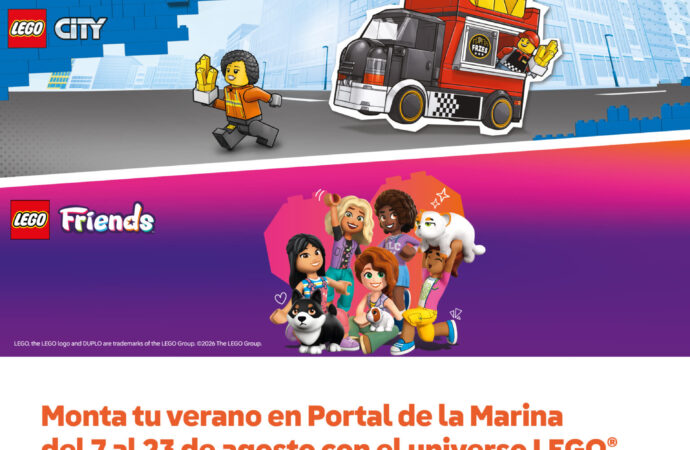 PORTAL DE LA MARINA ACOGE EN AGOSTO TALLERES INFANTILES Y UNA EXPOSICIÓN LEGO® PARA TODA LA FAMILIA
