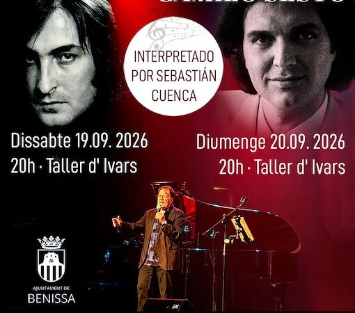 Benissa acoge este fin de semana un doble tributo a Nino Bravo y Camilo Sesto